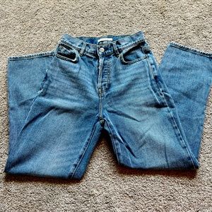high rise straight leg pacsun blue jeans